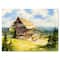 Designart - Peaceful Landscape With Old Cottage At Summer - Traditional Canvas Wall Art Print